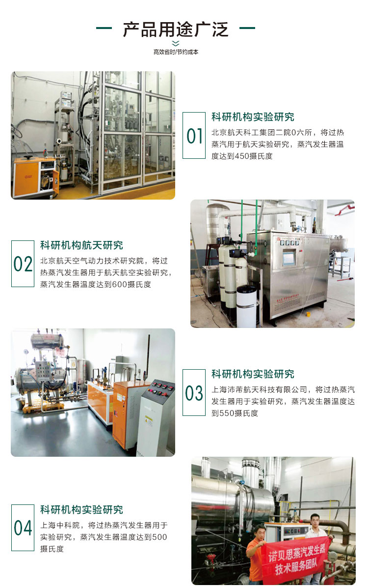 800℃高溫過熱蒸汽發生器產品用途